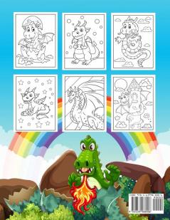 Dragon Coloring Book for Kids Ages 4-8: 30 Unique Illustrations to Color Wonderful Dragon Book for Teens Boys and Kids Great Animal Activity Book ... who Love to play and Enjoy with Cute Dragons