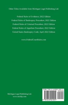 Federal Rules of Civil Procedure; 2022 Edition