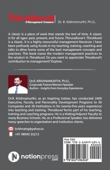 Thirukkural : A Management Treasure