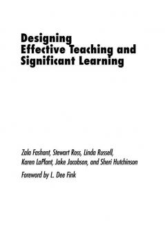 Designing Effective Teaching and Significant Learning