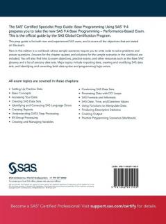 SAS Certified Specialist Prep Guide: Base Programming Using SAS 9.4