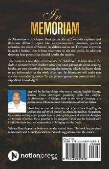 In Memoriam : A Unique Book In The Art Of Creativity