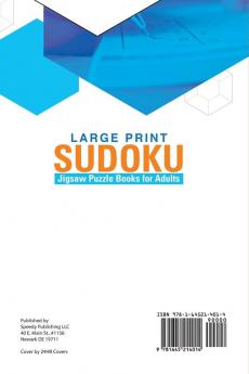 Large Print Sudoku Jigsaw Puzzle Books for Adults