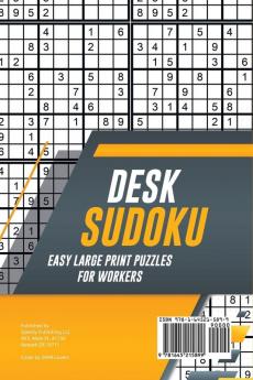 Desk Sudoku Easy Large Print Puzzles for Workers