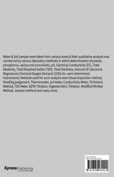 CHEMICAL ANALYSIS of SOIL & WATER SAMPLES