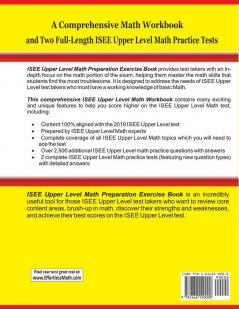 ISEE Upper Level Math Preparation Exercise Book: A Comprehensive Math Workbook and Two Full-Length ISEE Upper Level Math Practice Tests