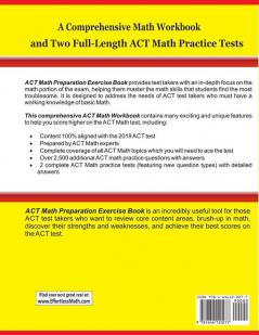 ACT Math Preparation Exercise Book: A Comprehensive Math Workbook and Two Full-Length ACT Math Practice Tests