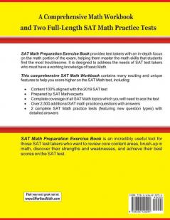 SAT Math Preparation Exercise Book: A Comprehensive Math Workbook and Two Full-Length SAT Math Practice Tests