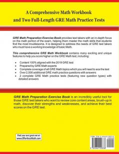 GRE Math Preparation Exercise Book: A Comprehensive Math Workbook and Two Full-Length GRE Math Practice Tests