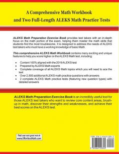 ALEKS Math Preparation Exercise Book: A Comprehensive Math Workbook and Two Full-Length ALEKS Math Practice Tests