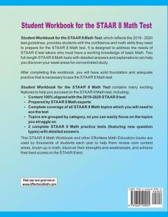 Student Workbook for the STAAR 8 Math Test: Complete coverage of all STAAR 8 Math topics + Practice Tests