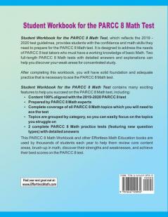 Student Workbook for the PARCC 8 Math Test: Complete coverage of all PARCC 8 Math topics + Practice Tests