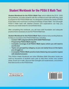 Student Workbook for the PSSA 8 Math Test: Complete coverage of all PSSA 8 Math topics + Practice Tests