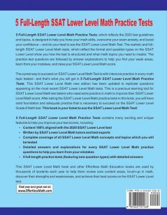 5 Full Length SSAT Lower Level Math Practice Tests: The Practice You Need to Ace the SSAT Lower Level Math Test