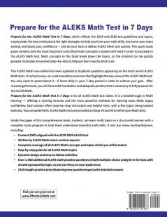 Prepare for the ALEKS Math Test in 7 Days