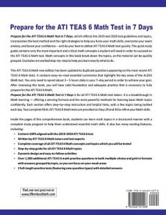 Prepare for the ATI TEAS 6 Math Test in 7 Days: A Quick Study Guide with Two Full-Length ATI TEAS 6 Math Practice Tests