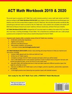 ACT Math Workbook 2019 & 2020: Extra Practice for an Excellent Score + 2 Full Length GED Math Practice Tests