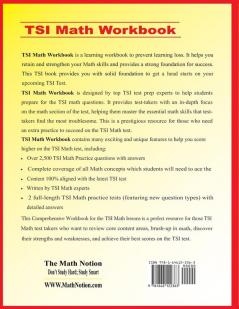 TSI Math Workbook: Essential Learning Math Skills Plus Two Complete TSI Math Practice Tests