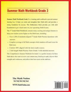 Summer Math Workbook Grade 3: Essential Summer Learning Math Skills plus Two Complete Common Core Math Practice Tests