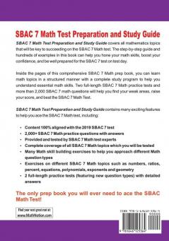 SBAC 7 Math Test Preparation and Study Guide: The Most Comprehensive Prep Book with Two Full-Length SBAC Math Tests