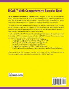 MCAS 7 Math Comprehensive Exercise Book: Abundant Math Skill Building Exercises