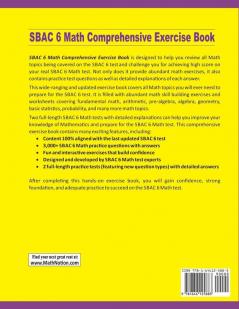 SBAC 6 Math Comprehensive Exercise Book: Abundant Math Skill Building Exercises