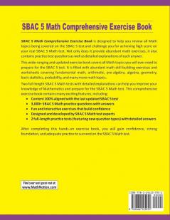 SBAC 5 Math Comprehensive Exercise Book: Abundant Math Skill Building Exercises