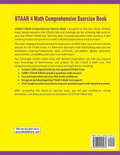 STAAR 4 Math Comprehensive Exercise Book: Abundant Math Skill Building Exercises