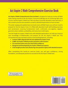 ACT Aspire 3 Math Comprehensive Exercise Book: Abundant Math Skill Building Exercises