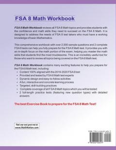 FSA Math Workbook: 8th Grade Math Exercises Activities and Two Full-Length FSA Math Practice Tests