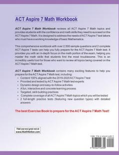 ACT Aspire Math Workbook: 7th Grade Math Exercises Activities and Two Full-Length ACT Aspire Math Practice Tests