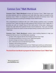 Common Core Math Workbook: 7th Grade Math Exercises Activities and Two Full-Length Common Core Math Practice Tests