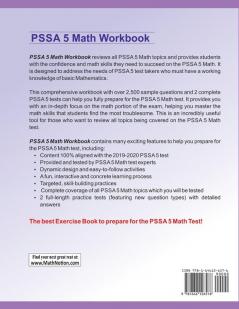 PSSA Math Workbook: 5th Grade Math Exercises Activities and Two Full-Length PSSA Math Practice Tests