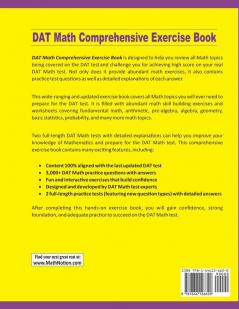 DAT Math Comprehensive Exercise Book: Abundant Math Skill Building Exercises