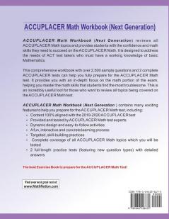 Accuplacer Math Workbook: Exercises Activities and Two Full-Length Accuplacer Math Practice Tests