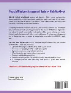 Georgia Milestones Assessment System Math Workbook: 4th Grade Math Exercises Activities and Two Full-Length GMAS Math Practice Tests