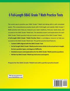 6 Full-Length SBAC Grade 7 Math Practice Tests: Extra Test Prep to Help Ace the SBAC Grade 7 Math Test