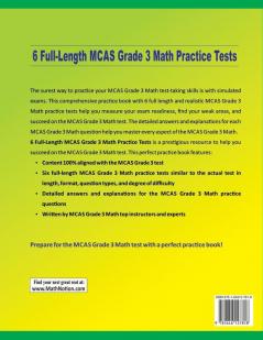 6 Full-Length MCAS Grade 3 Math Practice Tests: Extra Test Prep to Help Ace the MCAS Grade 3 Math Test