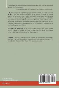 A Dictionary of the English Language Volume II (in two volumes)