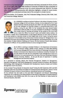 Entrepreneurship Development (Madras University) For B.Com Cs Aandf Ca Bba Bbm Mba Courses – University Of Madras And Other Universities.