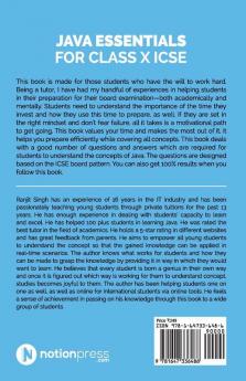 Java Essentials For Class X Icse : Java Handbook