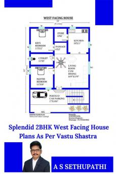 Splendid 2BHK West Facing House Plans As Per Vastu Shastra