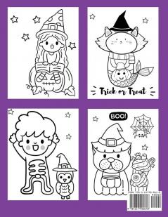 Halloween Coloring Book for Kids 3-8: Cute Halloween Coloring Pages for Kids