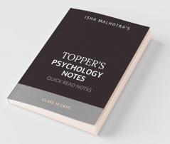 Toppers Psychology Notes Class 12