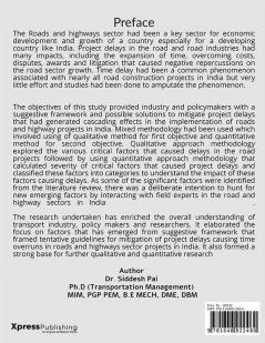 Suggestive Framework for Mitigating Project Delays in Indian Roads &amp; Highways Sector