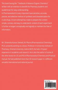 A Textbook of advance Organic Chemistry : Reaction Mechanism