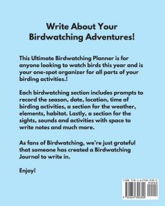 My Birding Journal: Birding Notebook Ornithologists Twitcher Gift Species Diary Log Book For Bird Watching Equipment Field Journal