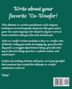 My Favorite Co-Woofer: Furry Co-Worker Pet Owners For Work At Home Canine Belton Mane Dog Lovers Barrel Chest Brindle Paw-sible