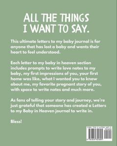 Letters To My Mom In Heaven: Wonderful Mom - Heart Feels Treasure - Keepsake Memories - Grief Journal - Our Story - Dear Mom - For Daughters - For Sons