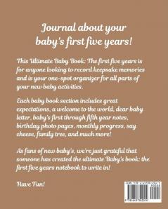 Baby's Book The First Five Years: Memory Keeper First Time Parent As You Grow Baby Shower Gift